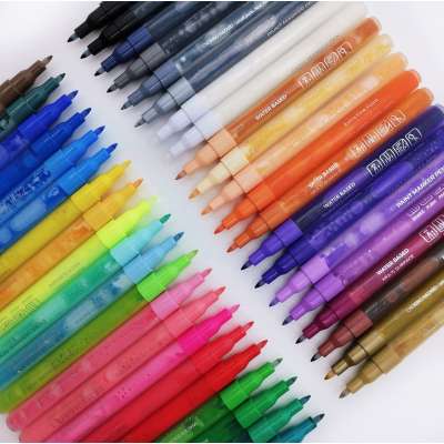 42 Colors Acrylic Marker Pens Set for Rock Painting