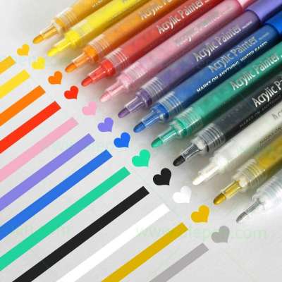 Color Acrylic Paint Marker Pens Set for Rock Painting