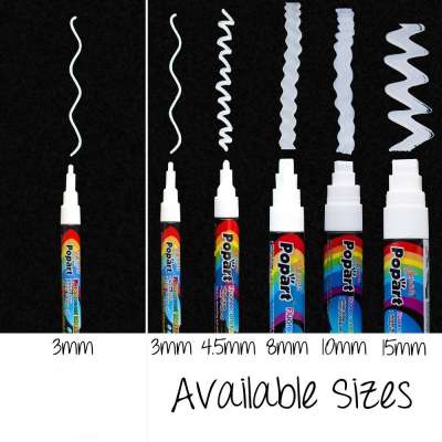 Erasable White Liquid Chalk Marker Pens for Chalkboard and Blackboard